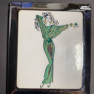 Vintage Rectangular Mirror Compact